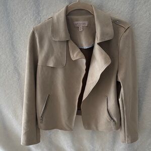 Philosophy Women's Beige Leather Jacket